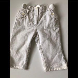 White light weight corduroy pants